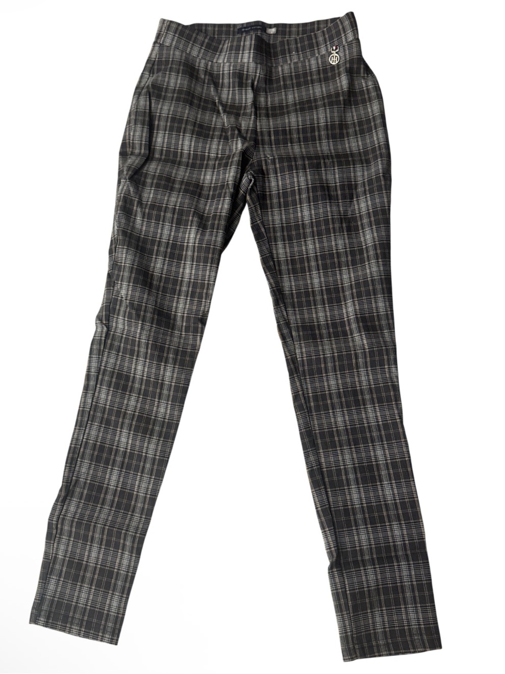 Tommy Hilfiger Women's Gray Plaid Trousers Skinny Preppy - Size 8